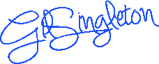 Gilbert Singletons Unterschrift