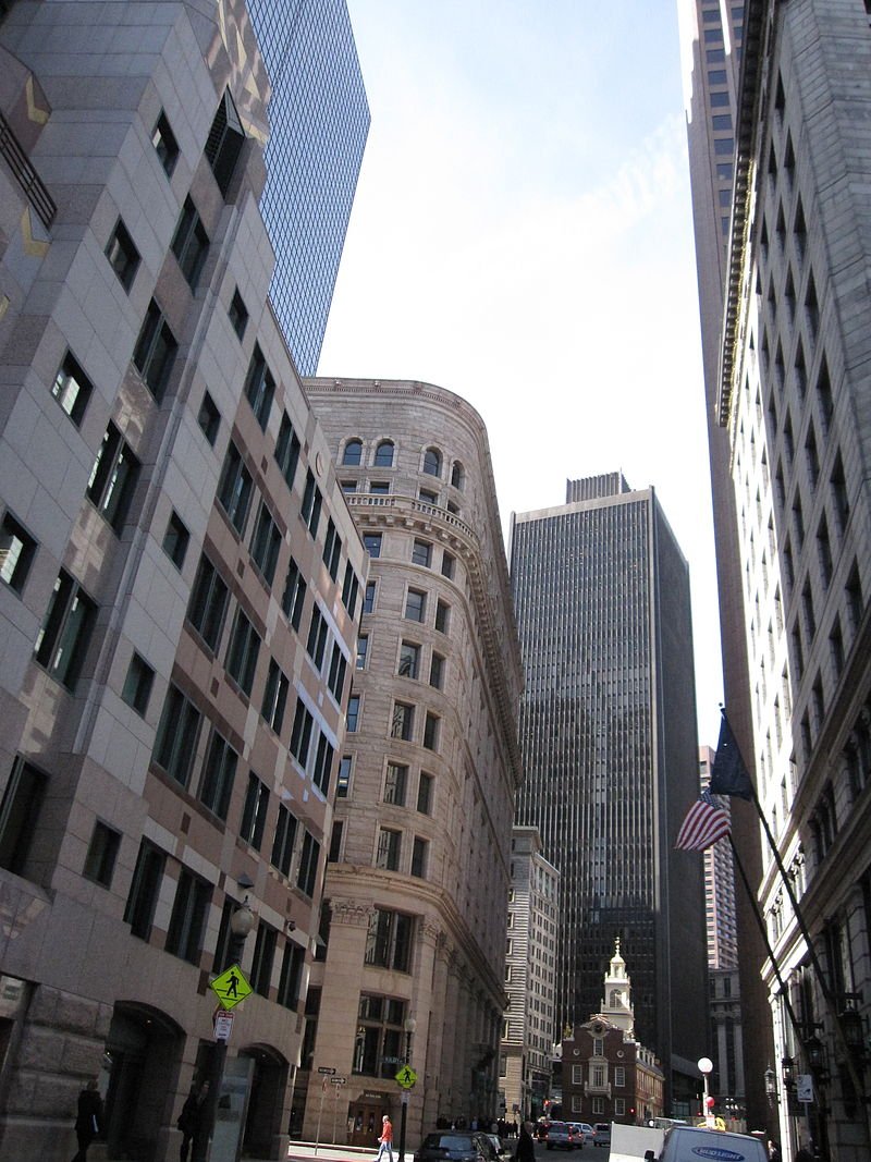 King Street im Financial District, im Hintergrund das New State House